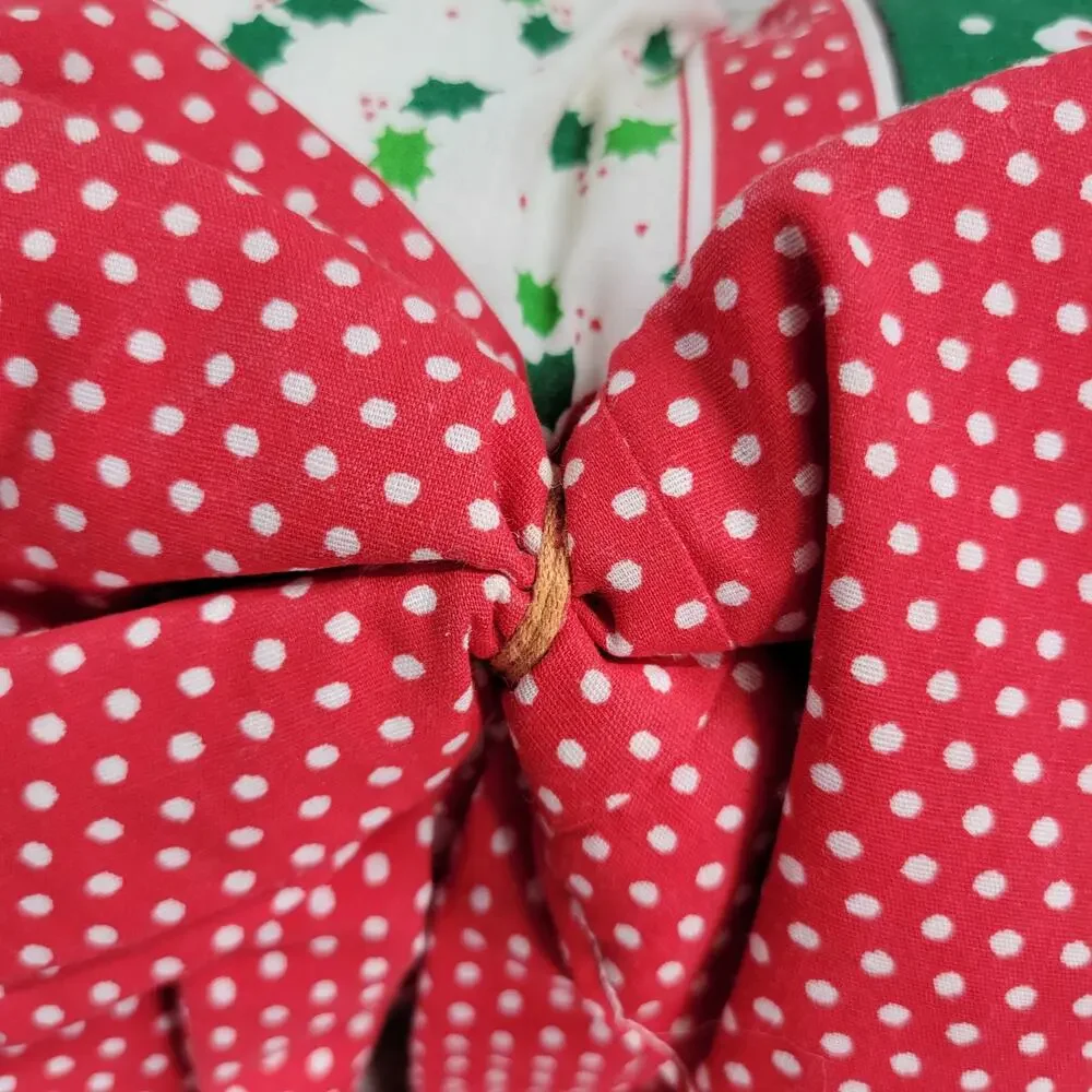 VTG Patchwork Fabric Christmas Wreath 19